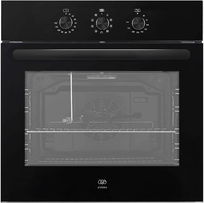 AVERA Horno Eléctrico Empotrable de Acero Inoxidable, 9 Funciones, Temporizador, Perillas para Cambio de Temperatura, Accesorios Incluidos,
