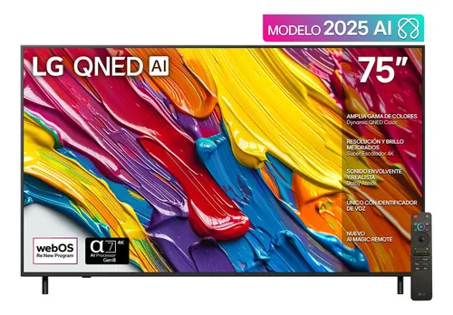 Pantalla 75 Pulgadas LG Qned Ai Qned82 4k Smart Tv 2025