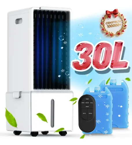 4-en-`1 Aire Acondicionado Portátil Con Control Remoto, Ventilador Aire Frio Portatil Oscilante Y Silencioso, 4modos 4 Velocidades, Temporizador