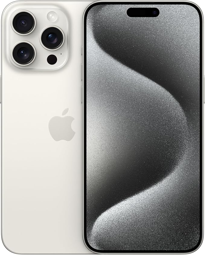 Apple iPhone 15 Pro MAX 256GB Titanio Blanco Desbloqueado (Reacondicionado) Esim