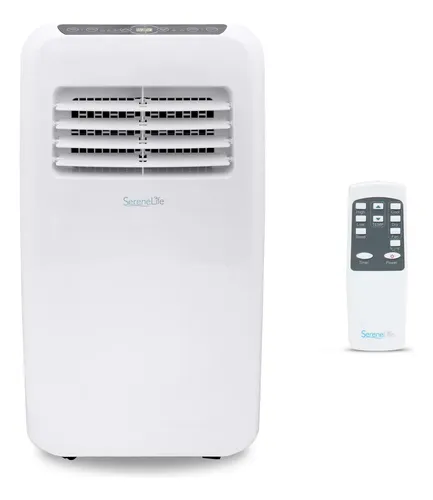 Aire Acondicionado Portátil SereneLife 8000 BTU, Pequeño con Deshumidificador y Ventilador, Cobertura de 32.5 m2, Temporizador hasta 24 Horas,