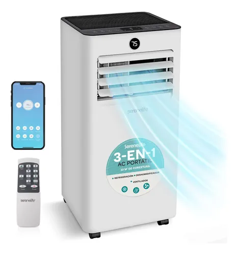 Aire Acondicionado Portátil 8000btu Wifi Serenelife 3 En 1