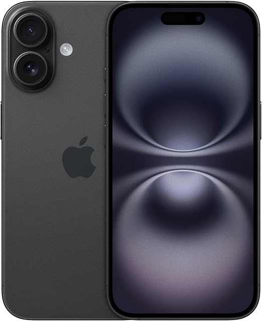 Apple iPhone 16, 128GB, Negro - Esim (Reacondicionado)