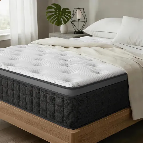 Colchón Queen Size Ortopédico Híbrido Premium Memory Foam Con Resorte Hipoalergénico Antibacteriano Ergonómico Soporte Espalda Corrige Tu Postura