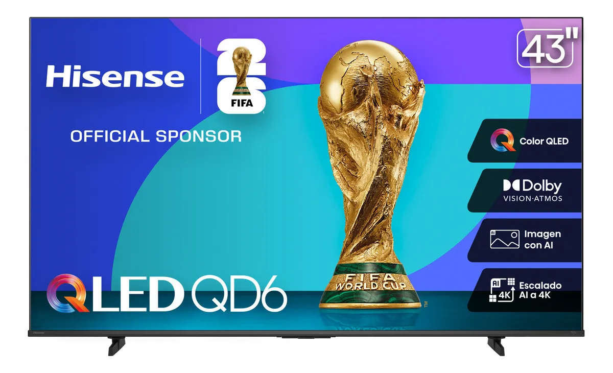 Hisense Smart TV Pantalla 43 Pulgadas Qled 43QD6QFM Fire TV - Excelente (Reacondicionado)