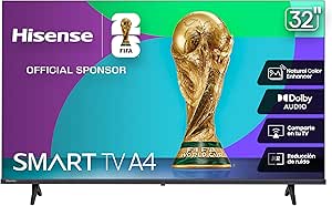Hisense Television A4N (Modelo 2025) Pantalla 32 Pulgadas, Smart Vidaa TV HD,Modo de Juego,Dolby Audio,Comparte en tu TV,Noise Reduction
