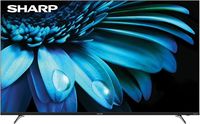 Sharp Aquos Frameless 4K UHD LED Smart TV de 55" - Roku TV Dolby Audio WiFi Soporte HDR10/HLG 4 entradas HDMI (1 c/eARC) Compatible con