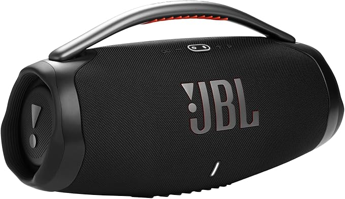 JBL Boombox 3 Bocina Portátil Bluetooth, 180W de Potencia, Reproducción 24 Horas, Resistente al Agua y Polvo IP67 - Negro